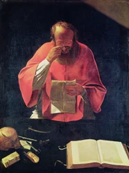 St. Jerome reading